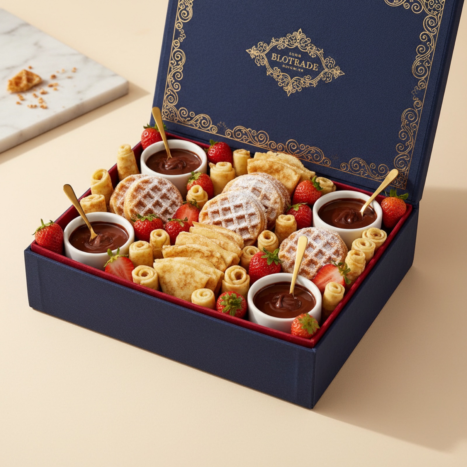gift box of desserts