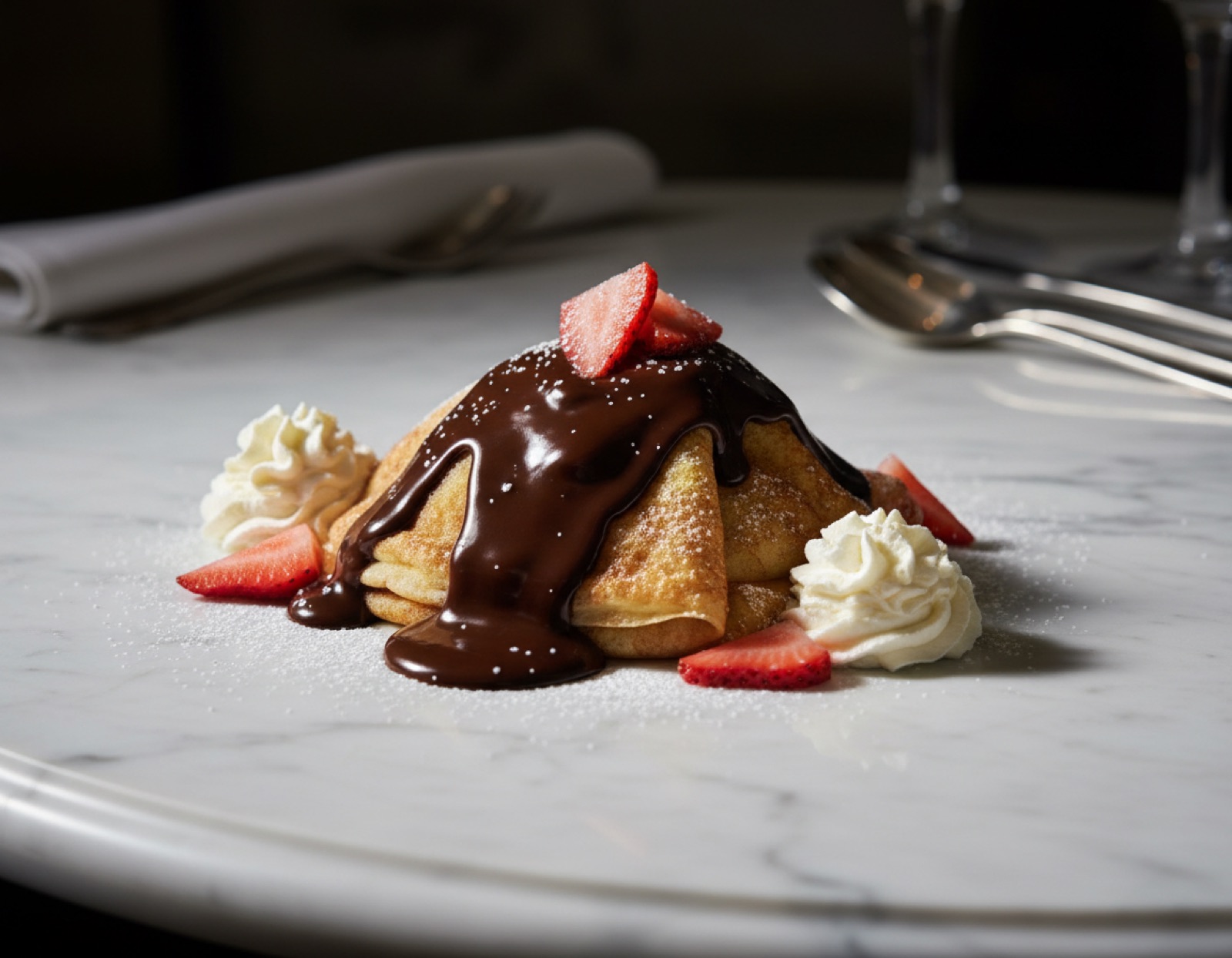 The Royale Strawberry Crepe